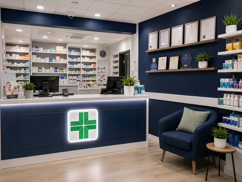 Derby Street Pharmacy interior and dispensary